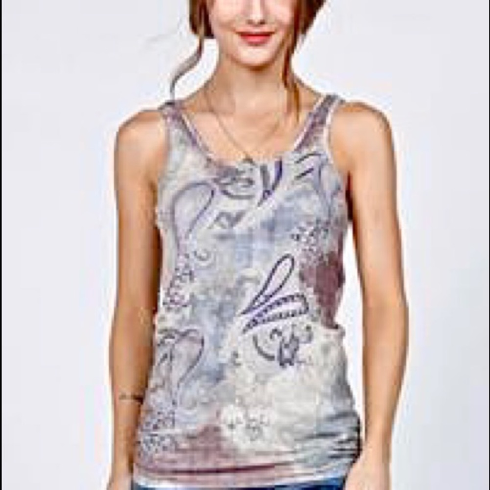 New M. Rena paisley reversible tank top - Picture 2 of 2